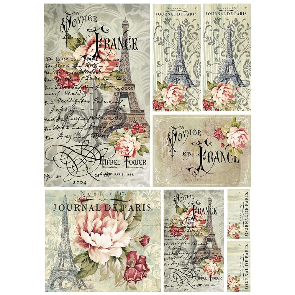 Stamperia Rice Paper A4 - France Stamperoa decoupage roce paper france Stamperia Rice Paper A4 - France