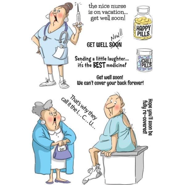 Art Impressions Clear Stamps - Get Well