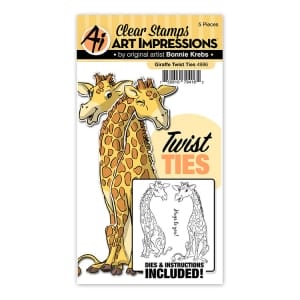 Art Impression Twist Ties Set - Giraffe (Stamp and Die)