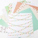Birthday Party Scrapbook Paper (Pack of 24 sheets) - 12 by 12 inch