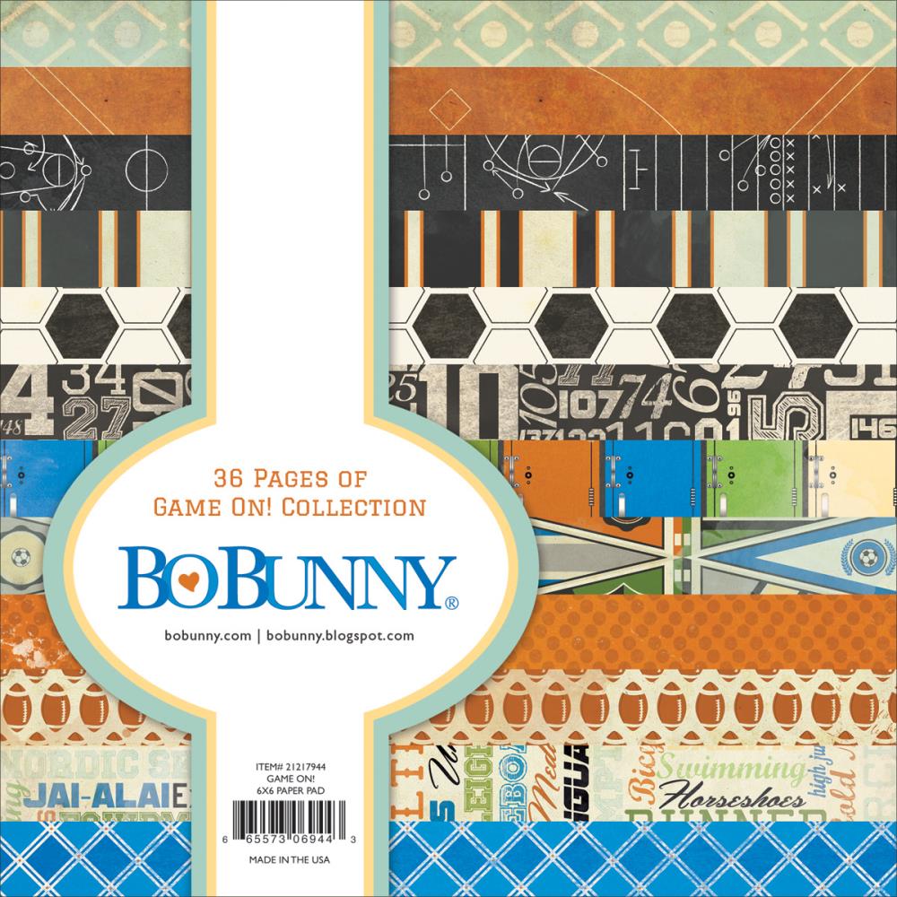 Bo Bunny paper pad - Game On (6by6 inch) - 36 sheets bobunny 6by6 paper game on Bo Bunny paper pad - Game On (6by6 inch) - 36 sheets