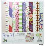 10x10 EnoGreeting Scrapbook paper pack - Floral (PP001) (Set of 24 sheets and 2 die cut sheets)