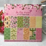 In the Garden Scrapbook Paper (Pack of 24 sheets) - 6 by 6 inch