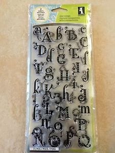 Inkadinkado Clear Stamp - Gemstone Alphabet