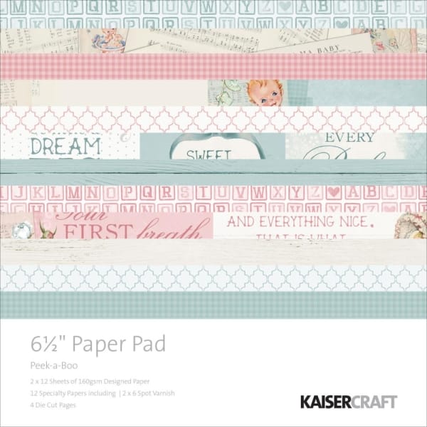 KaiserCraft paper pad - Peek a Boo (6.5 by 6.5 inch) - 40 sheets