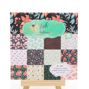 Little Autumn Scrapbook Paper (Pack of 24 sheets) - 12 by 12 inch