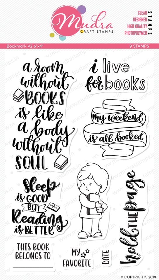 Mudra Craft Stamps - Bookmark V2