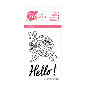Mudra Craft Stamps - Rose Bud
