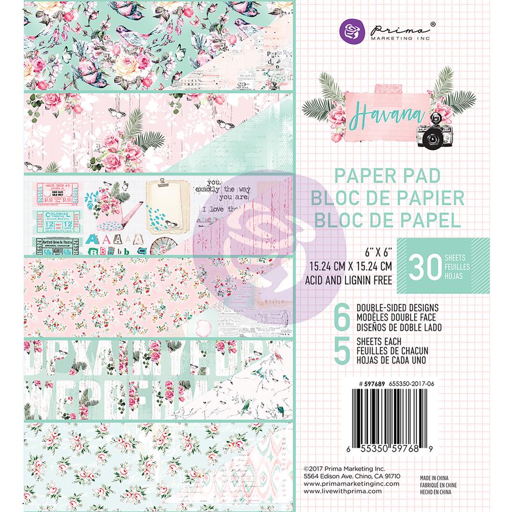 Prima - Havana - 6x6 Paperpack (30 double sided sheets) prima 6by6 paper havana Prima - Havana - 6x6 Paperpack (30 double sided sheets)