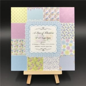 A sea of Flowers Scrapbook Paper (Pack of 24 sheets) - 6 by 6 inch