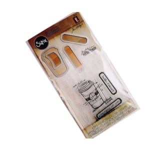 Sizzix Tim holtz framelits Set - Coffee Time (Stamp, Dies and Embossing folder)