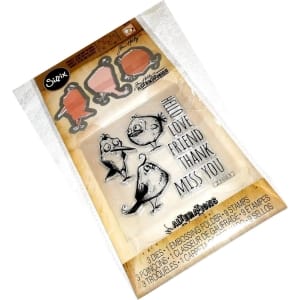 Sizzix Tim holtz framelits Set - Bird Talk (Stamp, Dies and Embossing folder)