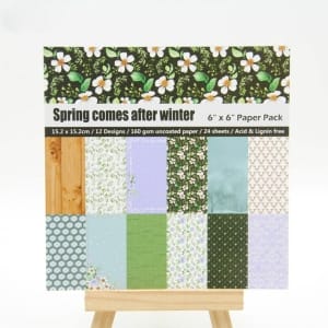 Spring comes after Winter Scrapbook Paper (Pack of 24 sheets) - 12 by 12 inch