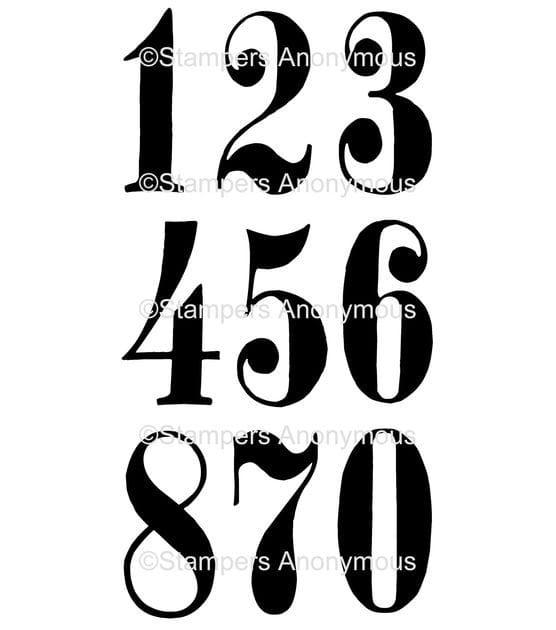 Tim Holtz Cling Stamps - Mini Numeric