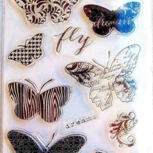 Hampton Art Stamp and Stencil Set - Butterflies