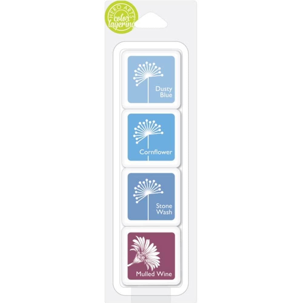 Hero Arts Dye Ink Cubes - Marinana's Cornflower (Set of 4) AF351 mariannas cornflower hero arts ink cube Hero Arts Dye Ink Cubes - Marinana's Cornflower (Set of 4)