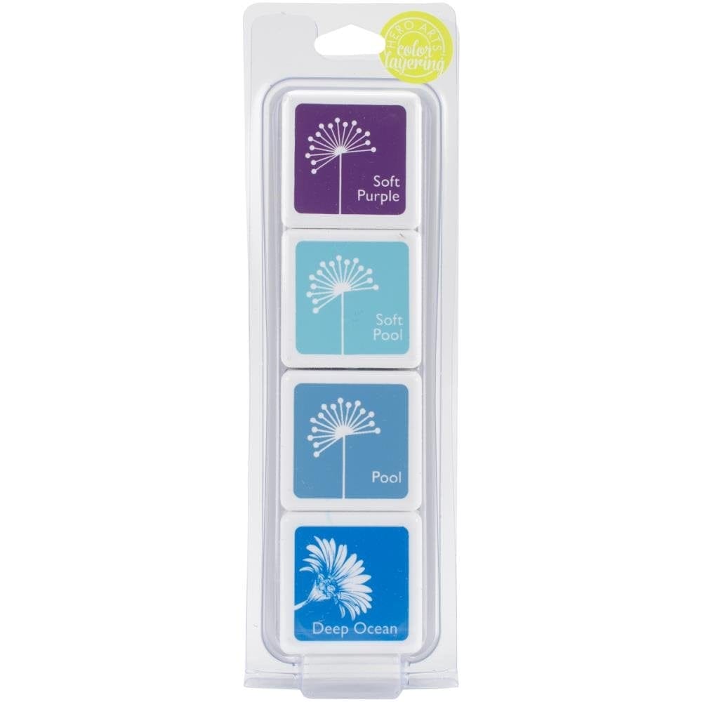 Hero Arts Dye Ink Cubes - Mariana's Pool (Set of 4) AF360 Marianas pool hero arts ink cube Hero Arts Dye Ink Cubes - Mariana's Pool (Set of 4)