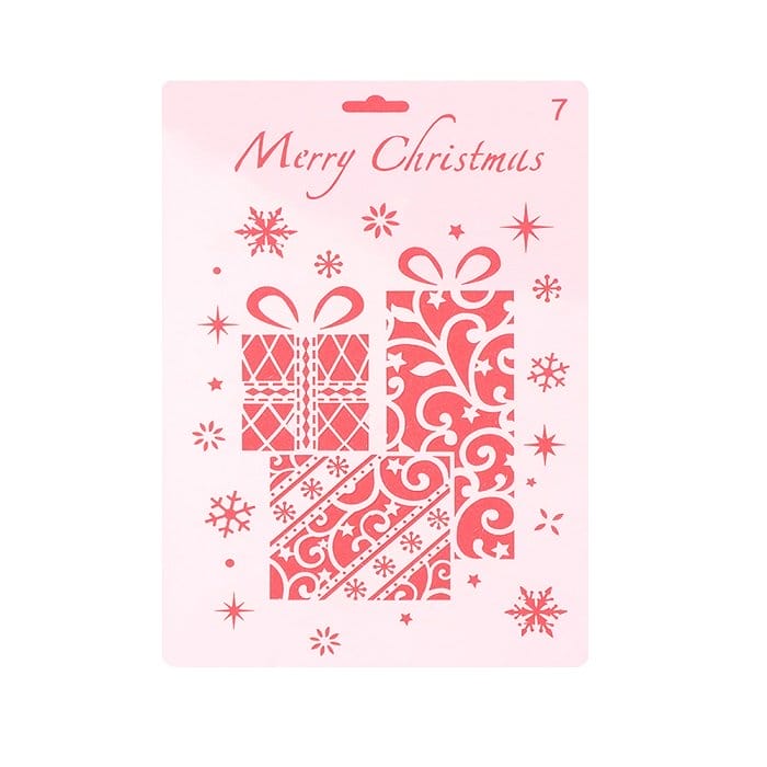 Stencil - Christmas Gifts (7 by 10 inch) CHCS 57 stencil christmas gifts Stencil - Christmas Gifts (7 by 10 inch)