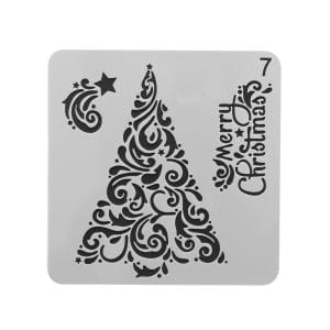 Stencil - Christmas Tree 1 (5 by 5 inch)