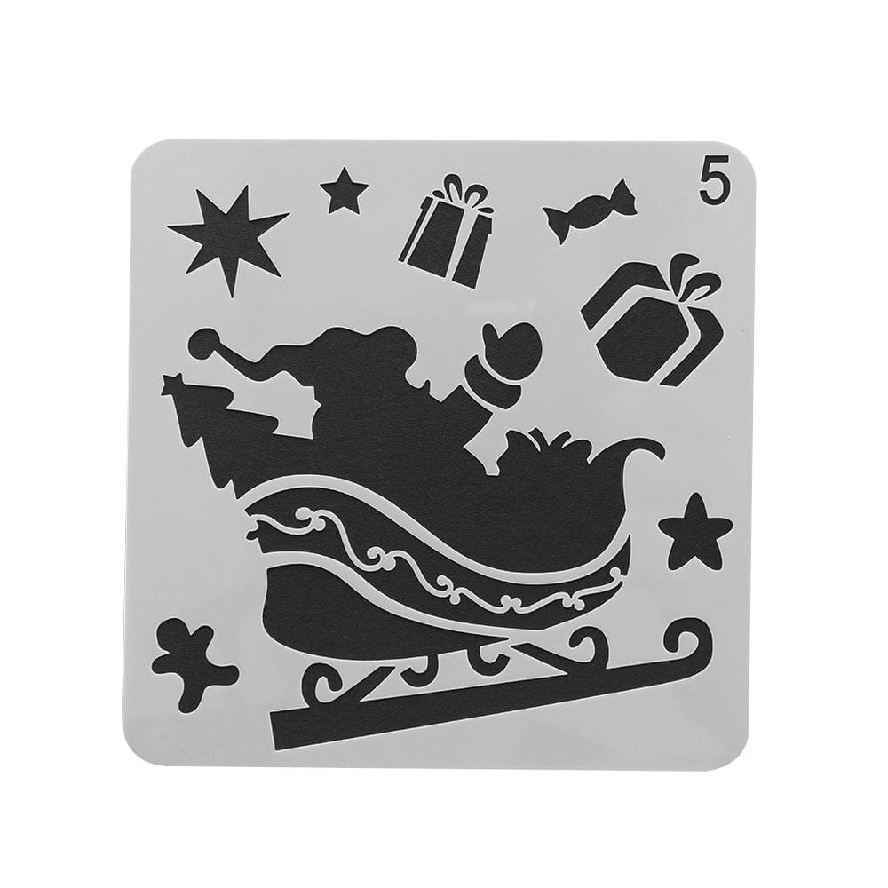 Stencil - Christmas Santa (5 by 5 inch) CHCS 62 stencil christmas santa Stencil - Christmas Santa (5 by 5 inch)