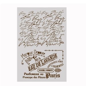 Stencil - Vintage Script (A4 size)