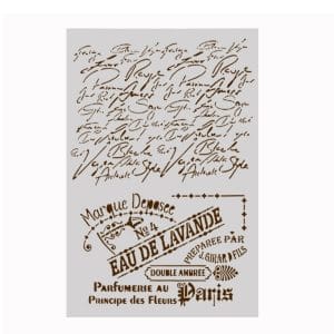 Stencil - Vintage Script (A4 size)