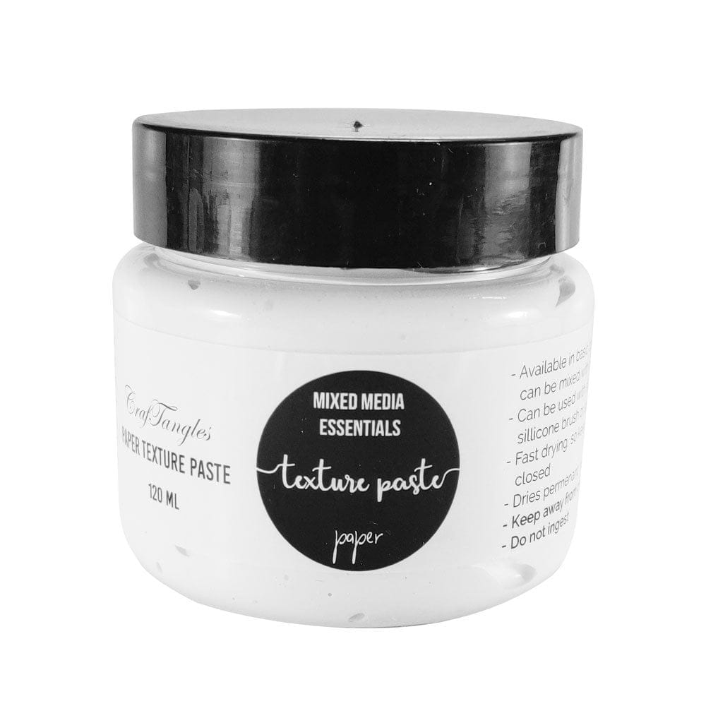 CrafTangles mixed media essentials - Texture Paste - Paper (120 ml) CrafTangles Texture Paste Paper new CrafTangles mixed media essentials - Texture Paste - Paper (120 ml)