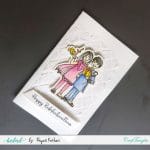 Rakhi Card with White glitter background handmade card