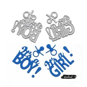 Steel Word Dies - Its A Boy and Its a Girl (Set of 2 dies)