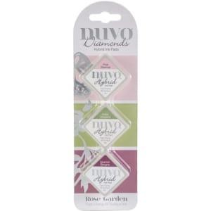 Nuvo Diamond Hybrid Ink Pads 3/Pkg - Rose Garden