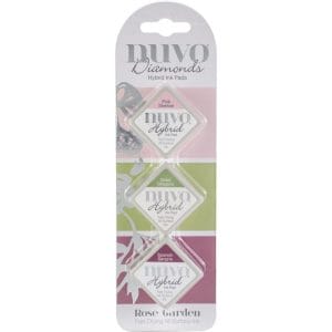 Nuvo Diamond Hybrid Ink Pads 3/Pkg - Rose Garden