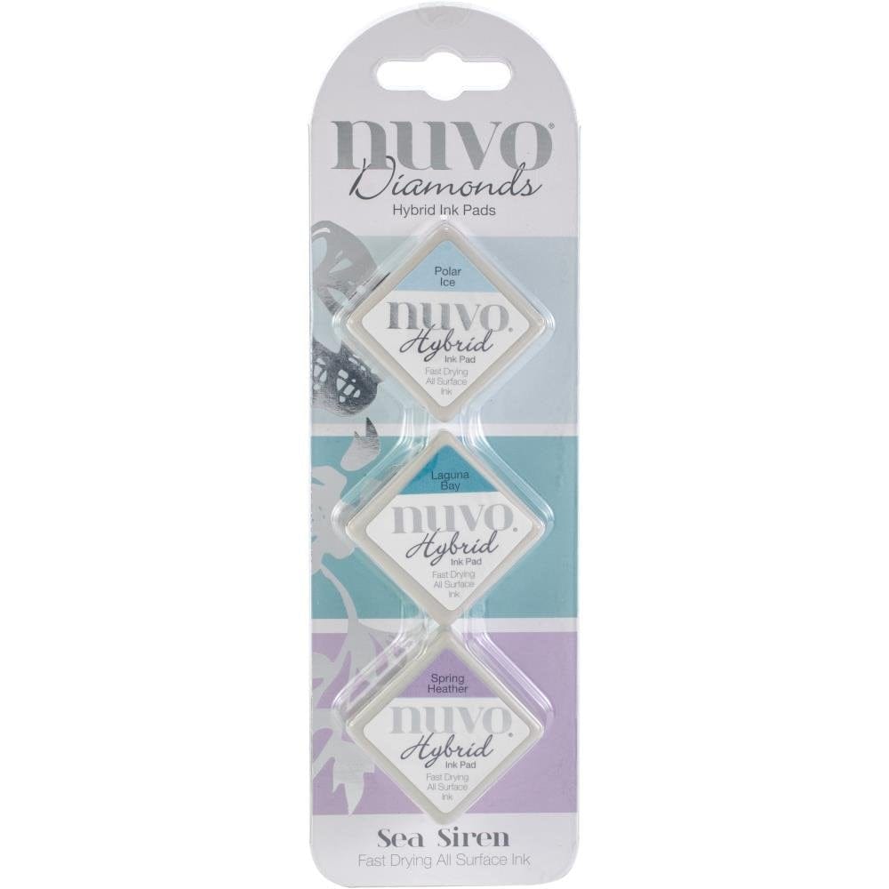 Nuvo Diamond Hybrid Ink Pads 3/Pkg - Sea Siren nuvo diamond hybrid ink pad sea siren Nuvo Diamond Hybrid Ink Pads 3/Pkg - Sea Siren