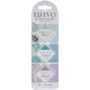 Nuvo Diamond Hybrid Ink Pads 3/Pkg - Sea Siren