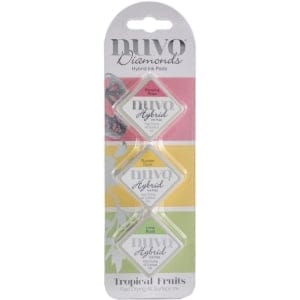 Nuvo Diamond Hybrid Ink Pads 3/Pkg - Tropical Fruits