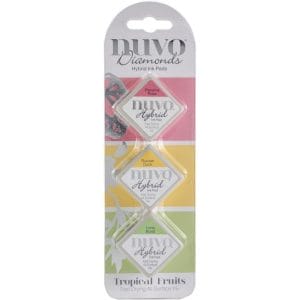Nuvo Diamond Hybrid Ink Pads 3/Pkg - Tropical Fruits