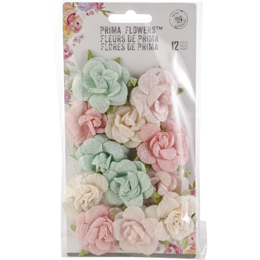 Prima Havana Crepe Paper Flowers 12/Pkg