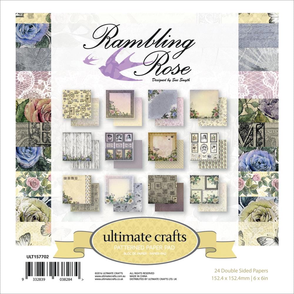 Ultimate Crafts Double-Sided Paper Pad 6"X6" 24/Pkg - Rambling Rose ultimate crafts paper pad rambling rose Ultimate Crafts Double-Sided Paper Pad 6"X6" 24/Pkg - Rambling Rose