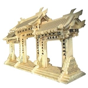 A4 3D wooden puzzle Kit - Chinese Paifang