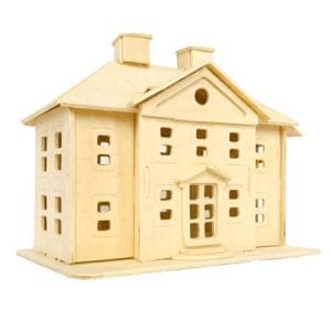 A4 3D wooden puzzle Kit - Country Mansion