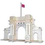A4 3D wooden puzzle Kit - Gate of University