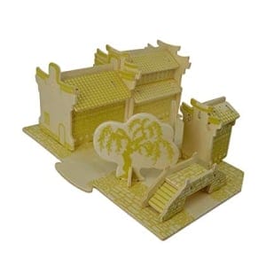 A4 3D wooden puzzle Kit - Water Towns B