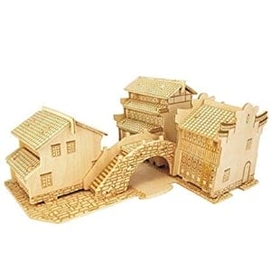 A4 3D wooden puzzle Kit - Water Towns C