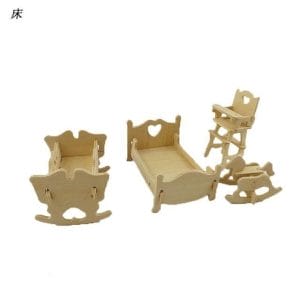 A5 3D wooden puzzle Kit - Childs Bedroom