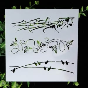 Stencil - Nature Borders (5 by 5 inch)