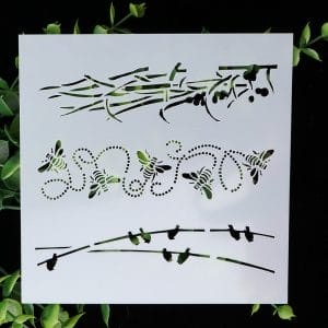 Stencil - Nature Borders (5 by 5 inch)