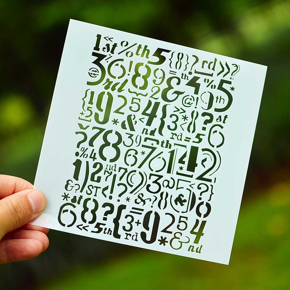 Stencil - Numbers (5 by 5 inch)