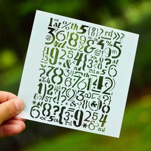 Stencil - Numbers (5 by 5 inch)