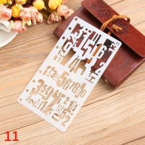 Planner Stencil - Numbered (4 by 7 inch)