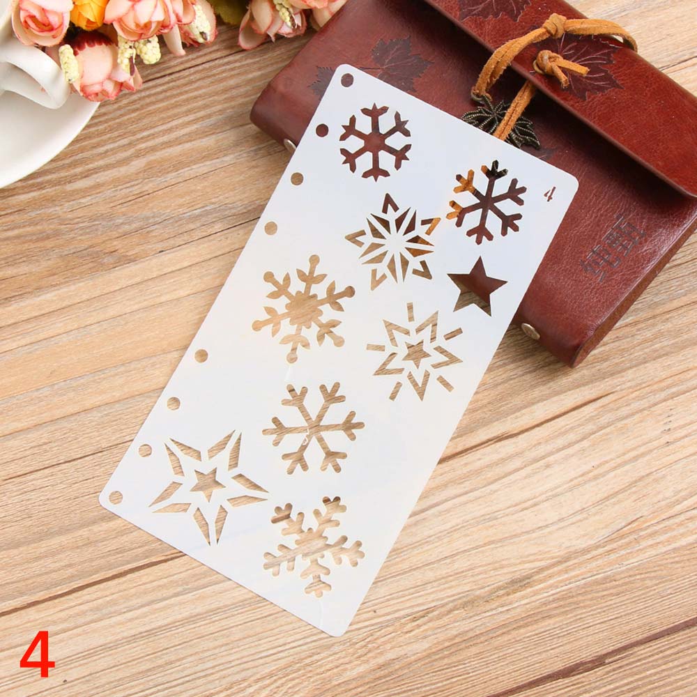 Planner Stencil - Snowflakes (4 by 7 inch)