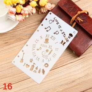 Planner Stencil - Doodled (4 by 7 inch)